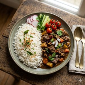 Rice With Lamb Curry